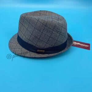 Biltmore 1917 Men's Paisley Fedora Gray Neutral Y2K Size XL NWT